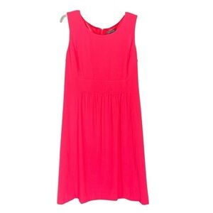 Tahari Arthur S Levine Womens Midi Dress Lined Pink Back Zip Stretch 10